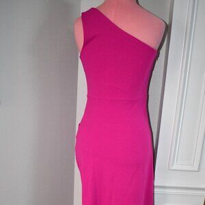 YH & CO Monette Midi Dress One Shoulder Straight Dress in Grape Size: 6 NWT
